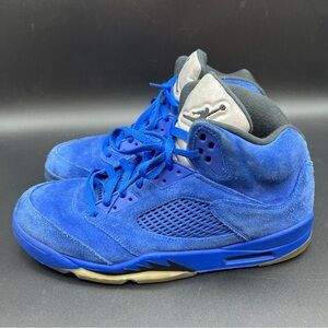 Air Jordan 5 Retro Blue Suede Shoes Men’s Size 11.5 - 136027-401 2017